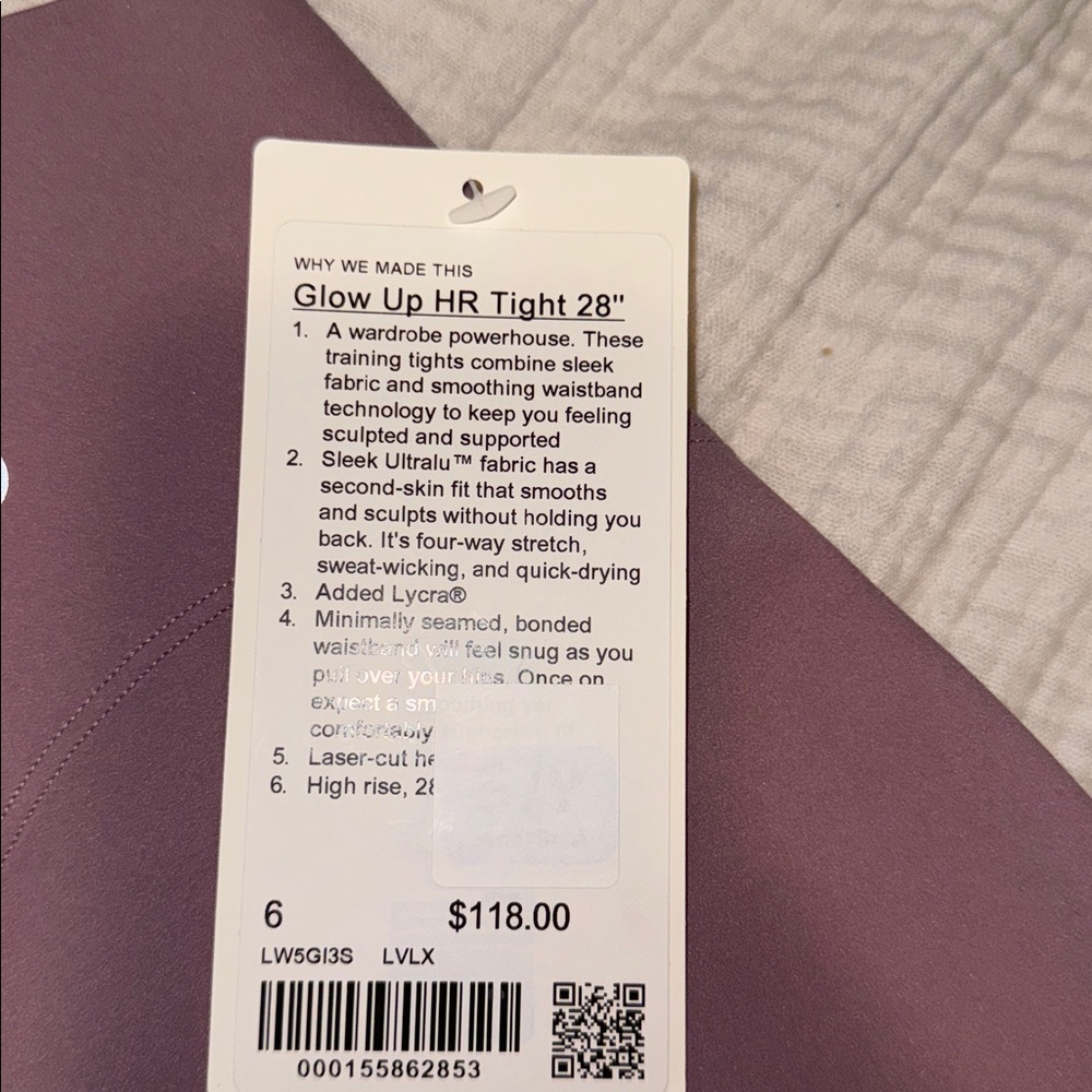 lululemon Glow Up Super-High-Rise Tight 28" size 6 - Picture 6 of 10